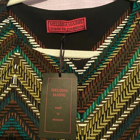 NWT MELISSA MASSE SIZE SMALL DESIGNER DRESS LONG SLEEVED "MADE TO MEASUR… - Picture 7 of 9